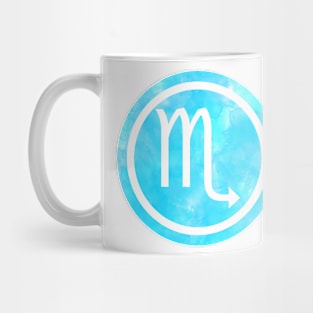 Blue Watercolor Zodiac - Scorpio Mug